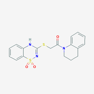 1-(3,4-dihydroquinolin-1(2H)-yl)-2-((1,1-dioxido-4H-benzo[e][1,2,4]thiadiazin-3-yl)thio)ethanone