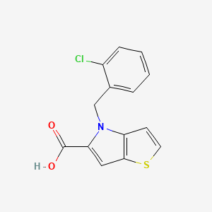 4-[(2-Chlorophenyl)methyl]thiopheno[3,2-b]pyrrole-5-carboxylic acid