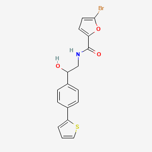 molecular formula C17H14BrNO3S B2975818 5-Bromo-N-[2-hydroxy-2-(4-thiophen-2-ylphenyl)ethyl]furan-2-carboxamide CAS No. 2380187-50-6