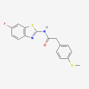 molecular formula C16H13FN2OS2 B2975825 N-(6-fluorobenzo[d]thiazol-2-yl)-2-(4-(methylthio)phenyl)acetamide CAS No. 899738-77-3