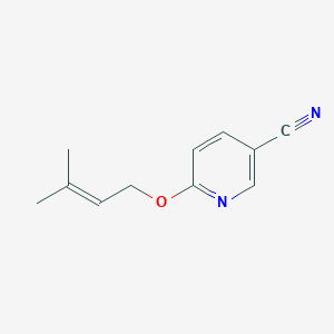 molecular formula C11H12N2O B2975836 6-(3-Methylbut-2-enoxy)pyridine-3-carbonitrile CAS No. 2380178-20-9