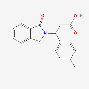 molecular formula C18H17NO3 B2975845 3-(4-methylphenyl)-3-(1-oxo-1,3-dihydro-2H-isoindol-2-yl)propanoic acid CAS No. 439095-70-2