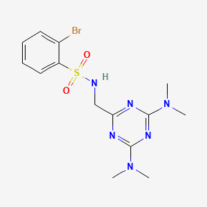 N-((4,6-bis(dimethylamino)-1,3,5-triazin-2-yl)methyl)-2-bromobenzenesulfonamide