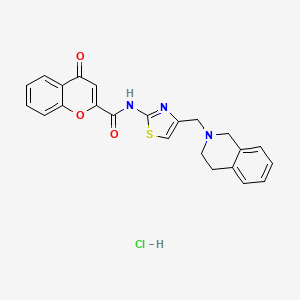 N-(4-((3,4-dihydroisoquinolin-2(1H)-yl)methyl)thiazol-2-yl)-4-oxo-4H-chromene-2-carboxamide hydrochloride