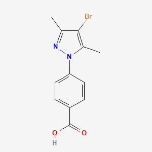 molecular formula C12H11BrN2O2 B2975853 4-(4-bromo-3,5-dimethyl-1H-pyrazol-1-yl)benzoic acid CAS No. 926258-29-9