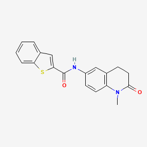 molecular formula C19H16N2O2S B2975855 N-(1-甲基-2-氧代-1,2,3,4-四氢喹啉-6-基)苯并[b]噻吩-2-甲酰胺 CAS No. 2034422-26-7