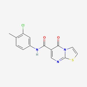 molecular formula C14H10ClN3O2S B2975856 N-(3-chloro-4-methylphenyl)-5-oxo-5H-thiazolo[3,2-a]pyrimidine-6-carboxamide CAS No. 851944-45-1
