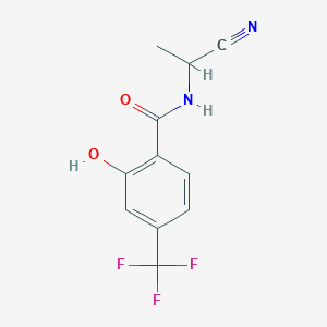 molecular formula C11H9F3N2O2 B2975859 N-(1-cyanoethyl)-2-hydroxy-4-(trifluoromethyl)benzamide CAS No. 1787946-09-1