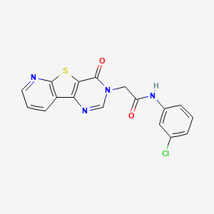 molecular formula C17H11ClN4O2S B2975869 N-(3-chlorophenyl)-2-(4-oxopyrido[3',2':4,5]thieno[3,2-d]pyrimidin-3(4H)-yl)acetamide CAS No. 1189709-62-3
