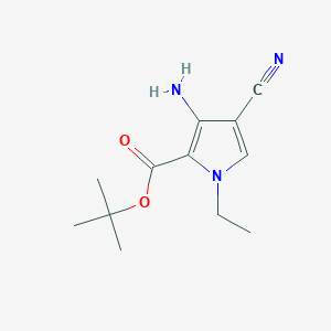 molecular formula C12H17N3O2 B2975885 Tert-butyl 3-amino-4-cyano-1-ethylpyrrole-2-carboxylate CAS No. 2248361-13-7