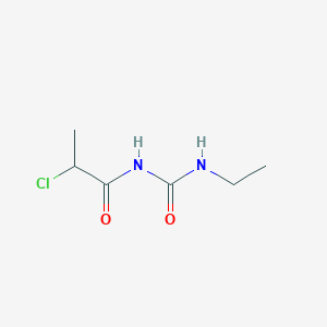 molecular formula C6H11ClN2O2 B2975886 1-(2-氯-丙酰基)-3-乙基-脲 CAS No. 554426-65-2