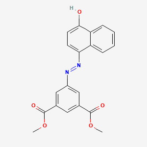 molecular formula C20H16N2O5 B2975894 (E)-dimethyl 5-(2-(4-oxonaphthalen-1(4H)-ylidene)hydrazinyl)isophthalate CAS No. 304692-03-3