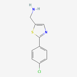 molecular formula C10H9ClN2S B2975896 (2-(4-Chlorophenyl)thiazol-5-yl)methanamine CAS No. 1206980-91-7