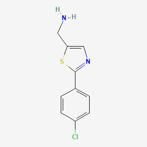 molecular formula C10H9ClN2S B2975896 [2-(4-Chlorophenyl)-1,3-thiazol-5-yl]methanamine CAS No. 1206980-91-7