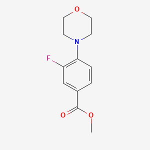 molecular formula C12H14FNO3 B2975903 Methyl 3-fluoro-4-morpholinobenzoate CAS No. 495405-04-4