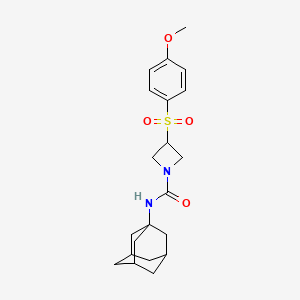 molecular formula C21H28N2O4S B2975904 N-(adamantan-1-yl)-3-(4-methoxybenzenesulfonyl)azetidine-1-carboxamide CAS No. 1797690-27-7