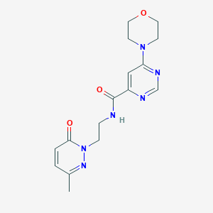 molecular formula C16H20N6O3 B2975907 N-(2-(3-methyl-6-oxopyridazin-1(6H)-yl)ethyl)-6-morpholinopyrimidine-4-carboxamide CAS No. 1904262-83-4