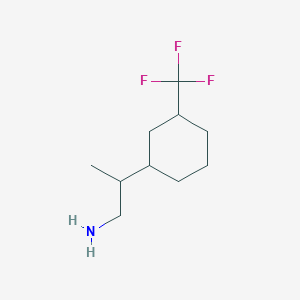 molecular formula C10H18F3N B2975908 2-[3-(Trifluoromethyl)cyclohexyl]propan-1-amine CAS No. 2248300-75-4