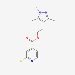 molecular formula C15H19N3O2S B2975911 2-(1,3,5-trimethyl-1H-pyrazol-4-yl)ethyl 2-(methylsulfanyl)pyridine-4-carboxylate CAS No. 1788835-72-2