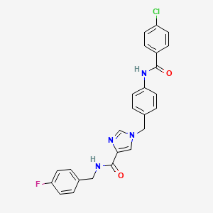 1-(4-(4-chlorobenzamido)benzyl)-N-(4-fluorobenzyl)-1H-imidazole-4-carboxamide