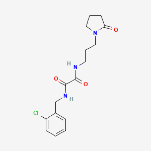 molecular formula C16H20ClN3O3 B2975923 N1-(2-chlorobenzyl)-N2-(3-(2-oxopyrrolidin-1-yl)propyl)oxalamide CAS No. 941963-65-1