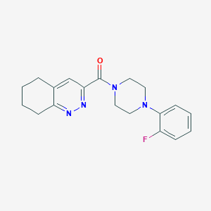 molecular formula C19H21FN4O B2975926 [4-(2-Fluorophenyl)piperazin-1-yl]-(5,6,7,8-tetrahydrocinnolin-3-yl)methanone CAS No. 2415534-48-2