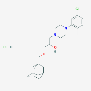 1-((3r,5r,7r)-Adamantan-1-ylmethoxy)-3-(4-(5-chloro-2-methylphenyl)piperazin-1-yl)propan-2-ol hydrochloride