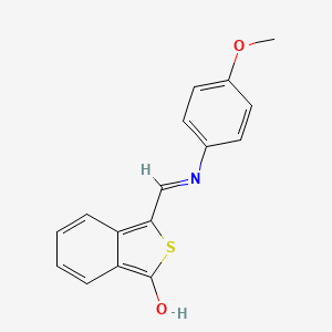 molecular formula C16H13NO2S B2975946 3-[(4-methoxyanilino)methylene]-2-benzothiophen-1(3H)-one CAS No. 1164461-13-5