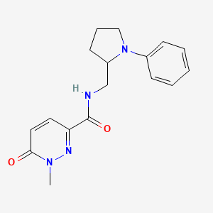 1-methyl-6-oxo-N-((1-phenylpyrrolidin-2-yl)methyl)-1,6-dihydropyridazine-3-carboxamide