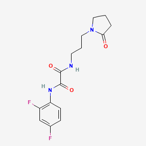 molecular formula C15H17F2N3O3 B2975957 N'-(2,4-difluorophenyl)-N-[3-(2-oxopyrrolidin-1-yl)propyl]oxamide CAS No. 898357-10-3