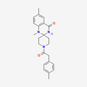 molecular formula C23H27N3O2 B2975960 1',6'-dimethyl-1-(2-(p-tolyl)acetyl)-1'H-spiro[piperidine-4,2'-quinazolin]-4'(3'H)-one CAS No. 1251630-56-4