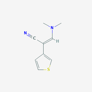 molecular formula C9H10N2S B2975965 (2Z)-3-(dimethylamino)-2-(thiophen-3-yl)prop-2-enenitrile CAS No. 165404-39-7