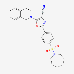 2-[4-(azepan-1-ylsulfonyl)phenyl]-5-(3,4-dihydroisoquinolin-2(1H)-yl)-1,3-oxazole-4-carbonitrile
