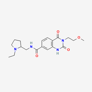 molecular formula C19H26N4O4 B2975986 N-[(1-乙基吡咯烷-2-基)甲基]-3-(2-甲氧基乙基)-2,4-二氧代-1H-喹唑啉-7-甲酰胺 CAS No. 892259-46-0