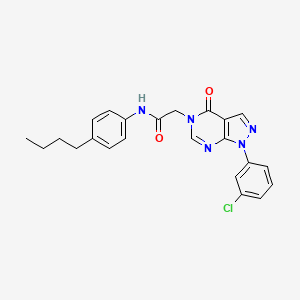 molecular formula C23H22ClN5O2 B2975997 N-(4-butylphenyl)-2-(1-(3-chlorophenyl)-4-oxo-1H-pyrazolo[3,4-d]pyrimidin-5(4H)-yl)acetamide CAS No. 895015-81-3