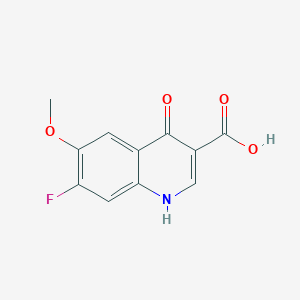 molecular formula C11H8FNO4 B2976004 7-Fluoro-1,4-dihydro-6-methoxy-4-oxoquinoline-3-carboxylic acid CAS No. 622369-36-2