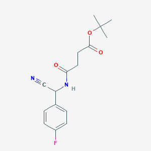 molecular formula C16H19FN2O3 B2976009 Tert-butyl 4-[[cyano-(4-fluorophenyl)methyl]amino]-4-oxobutanoate CAS No. 1825606-50-5