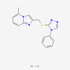 5-methyl-2-(((4-phenyl-4H-1,2,4-triazol-3-yl)thio)methyl)imidazo[1,2-a]pyridine hydrobromide