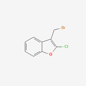 molecular formula C9H6BrClO B2976029 3-(溴甲基)-2-氯-1-苯并呋喃 CAS No. 2031260-78-1