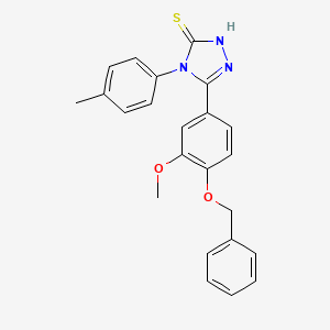 3-(3-Methoxy-4-phenylmethoxyphenyl)-4-(4-methylphenyl)-1H-1,2,4-triazole-5-thione