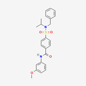 molecular formula C24H26N2O4S B2976038 4-(N-苄基-N-异丙基磺酰基)-N-(3-甲氧基苯基)苯甲酰胺 CAS No. 868676-82-8