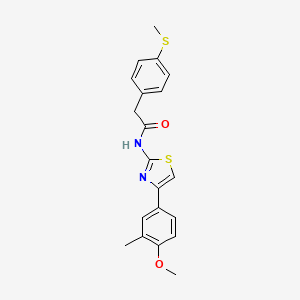 molecular formula C20H20N2O2S2 B2976080 N-(4-(4-methoxy-3-methylphenyl)thiazol-2-yl)-2-(4-(methylthio)phenyl)acetamide CAS No. 919754-45-3