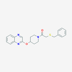 2-(Benzylthio)-1-(4-(quinoxalin-2-yloxy)piperidin-1-yl)ethanone