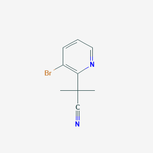 molecular formula C9H9BrN2 B2976092 2-(3-溴吡啶-2-基)-2-甲基丙腈 CAS No. 1415018-68-6