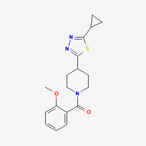 4-(5-cyclopropyl-1,3,4-thiadiazol-2-yl)-1-(2-methoxybenzoyl)piperidine