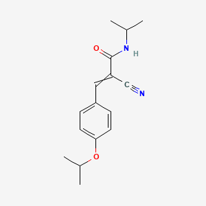 molecular formula C16H20N2O2 B2976107 2-cyano-N-(propan-2-yl)-3-[4-(propan-2-yloxy)phenyl]prop-2-enamide CAS No. 891051-98-2