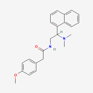 molecular formula C23H26N2O2 B2976122 N-(2-(dimethylamino)-2-(naphthalen-1-yl)ethyl)-2-(4-methoxyphenyl)acetamide CAS No. 941975-42-4