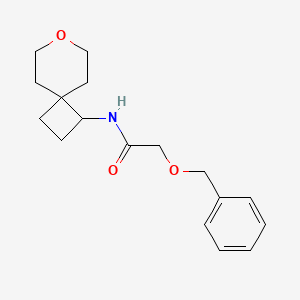 molecular formula C17H23NO3 B2976127 2-(benzyloxy)-N-(7-oxaspiro[3.5]nonan-1-yl)acetamide CAS No. 2320819-55-2