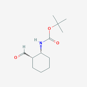 molecular formula C12H21NO3 B2976129 N-Boc-(+/-)-cis-2-aminocyclohexyl-carbaldehyde CAS No. 1335031-58-7; 179686-79-4