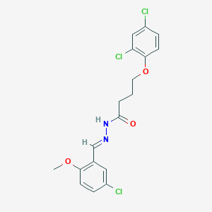 molecular formula C18H17Cl3N2O3 B297613 N'-(5-chloro-2-methoxybenzylidene)-4-(2,4-dichlorophenoxy)butanohydrazide 